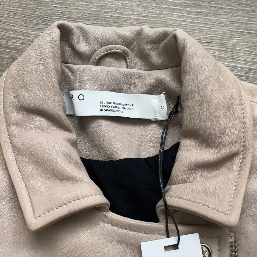 Iro Asheville leather jacket in dark beige - Picture 2 of 8